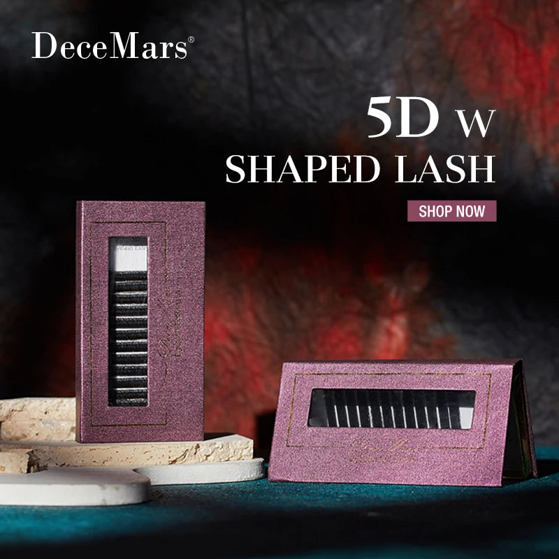 DeceMars 5D - W Shaped Eyelash Extension (12line/Tray)