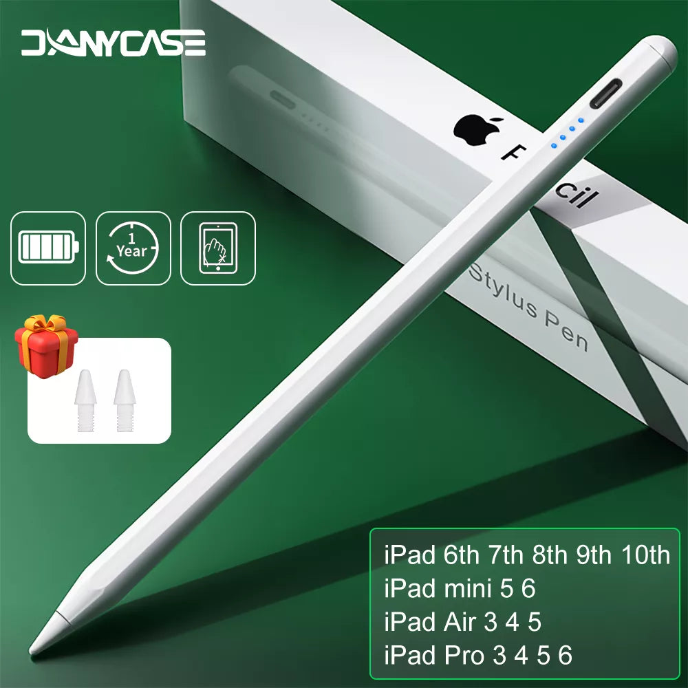 For iPad Pencil with Palm Rejection Tilt,for Apple Pencil 2 1 Stylus Pen iPad Pro 11 12.9 Air 4/5 7/8/9/10th mini 5 6 2018-2022